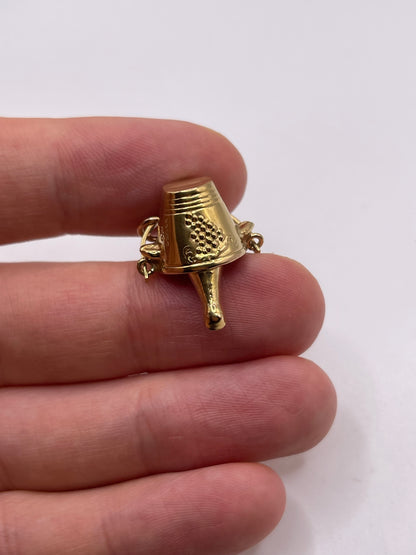 9ct gold wine charm
