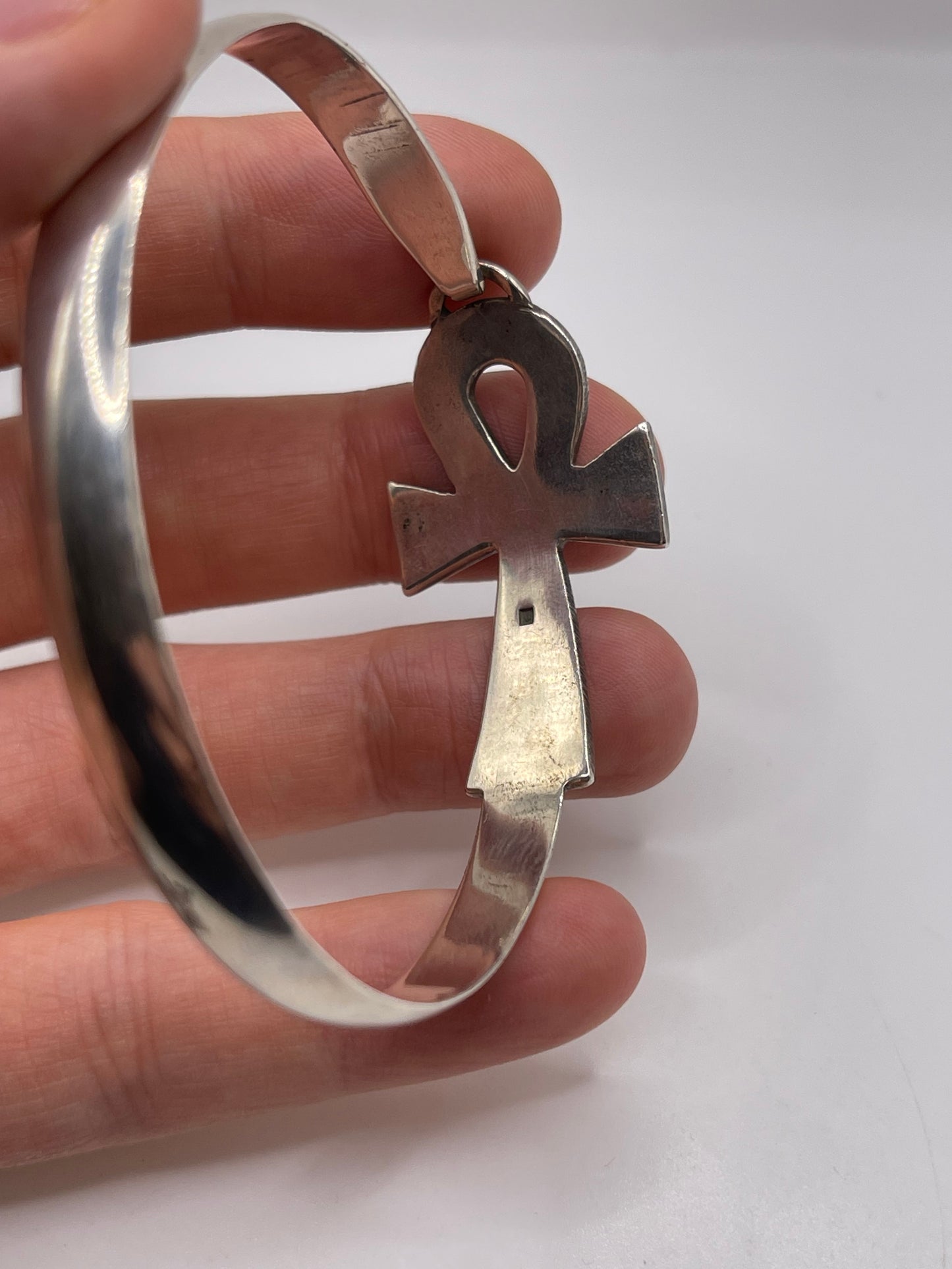 Egyptian silver bangle