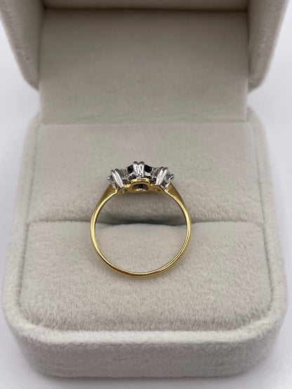 18ct gold sapphire and diamond ring
