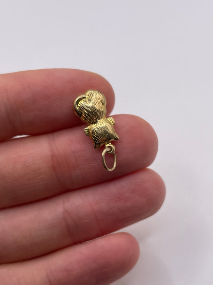 9ct gold cat charm