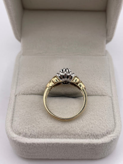 9ct gold sapphire and diamond ring