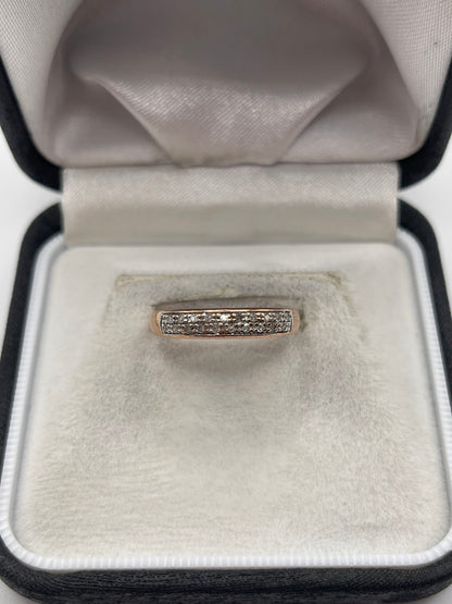 9ct rose gold diamond ring