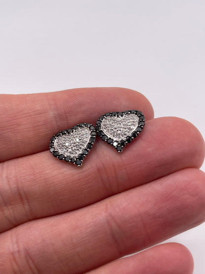 9ct white gold diamond cluster earrings