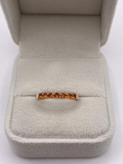 9ct gold fire opal ring