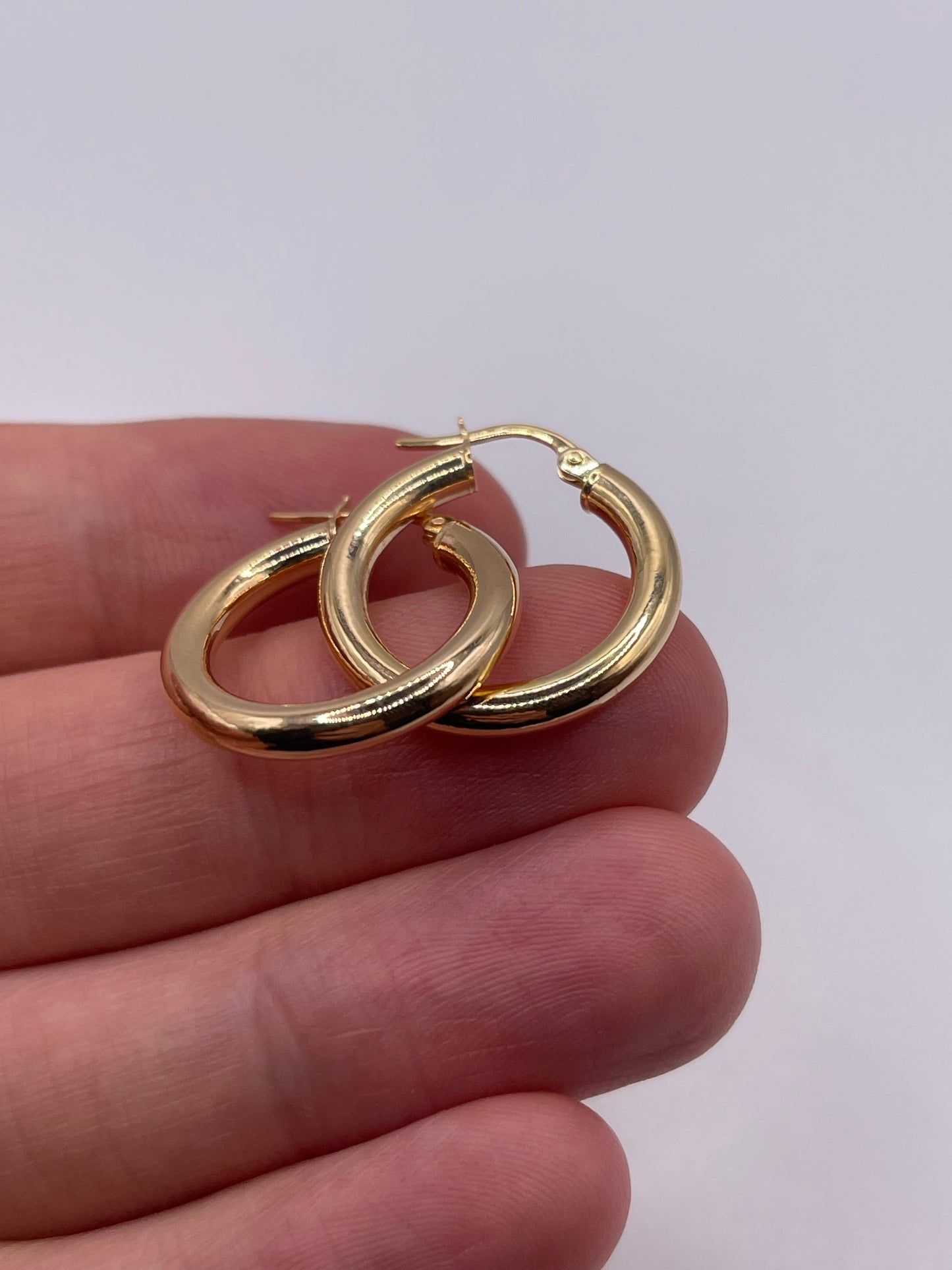 9ct gold creole earrings