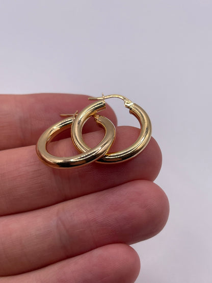 9ct gold creole earrings