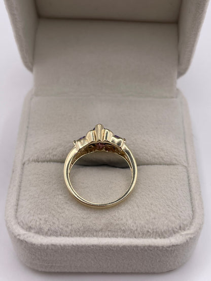 9ct gold amethyst ring