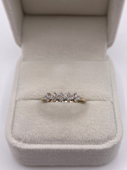 9ct gold diamond cluster ring