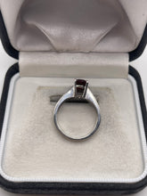 Load image into Gallery viewer, 14ct white gold ruby and diamond find
