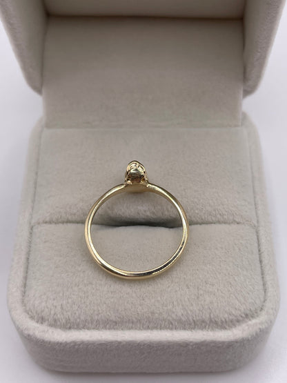 9ct gold skull ring
