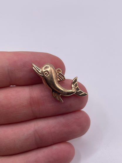 9ct gold dolphin charm