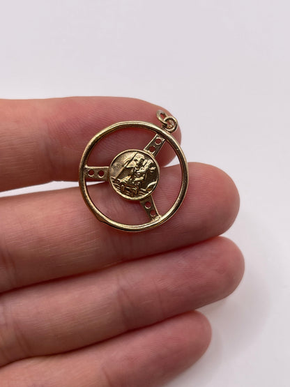 9ct gold St Christopher pendant