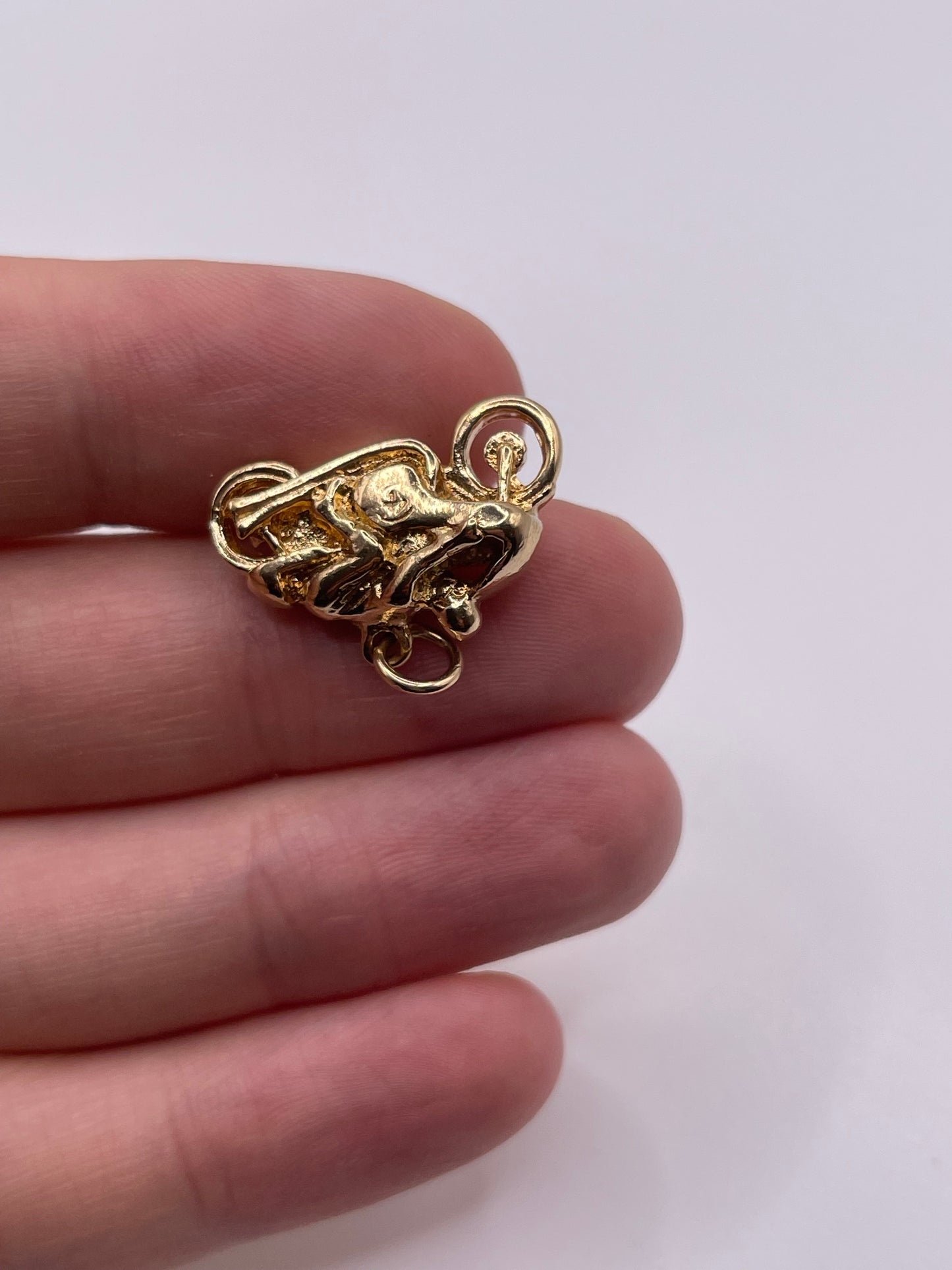 Heavy 9ct gold motorbike charm