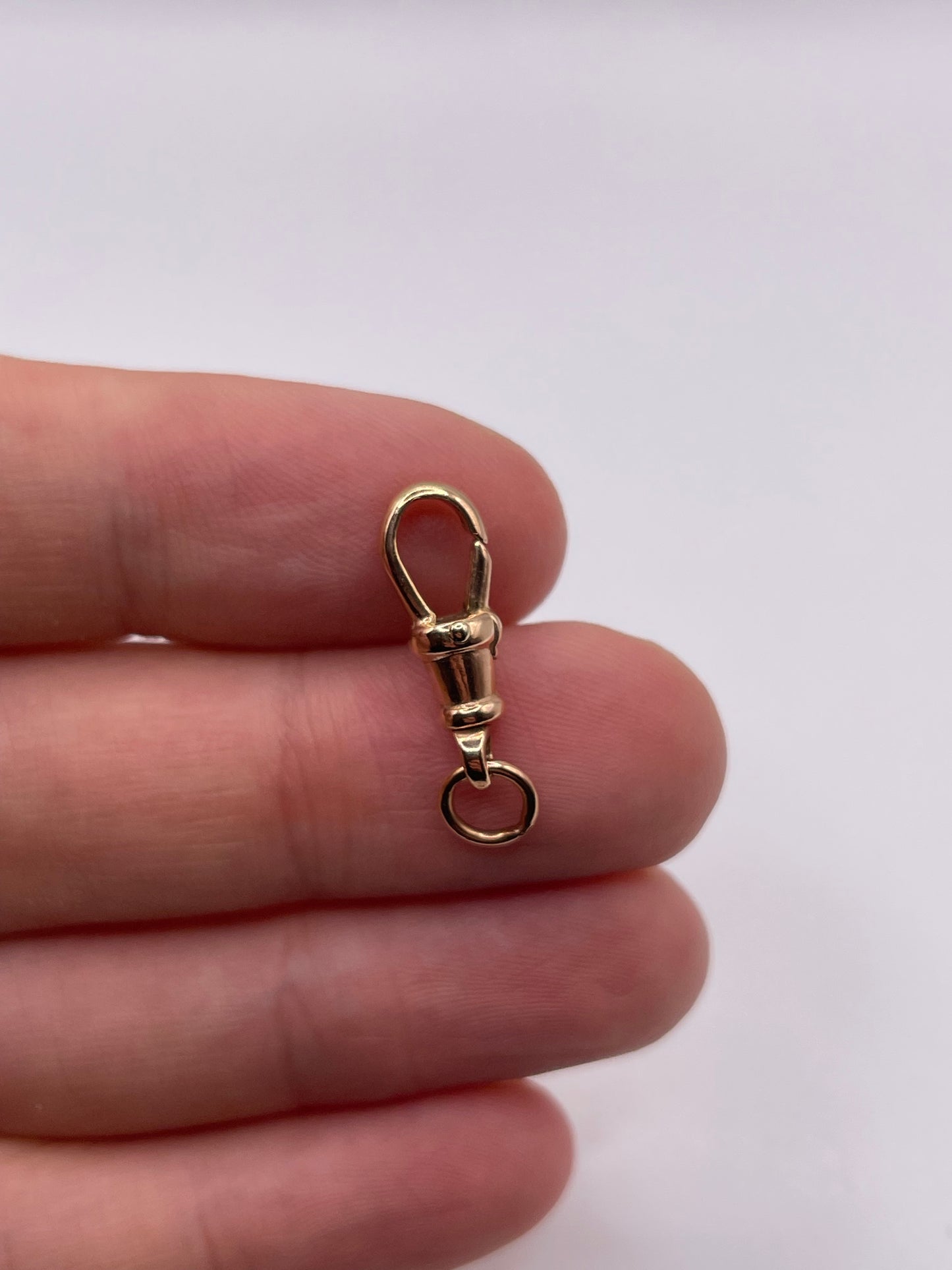 9ct rose gold dog clip 3