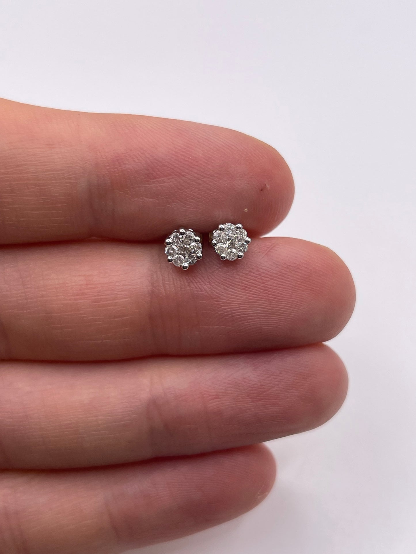9ct gold diamond earrings
