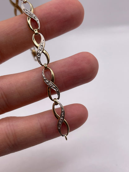 9ct gold diamond bracelet