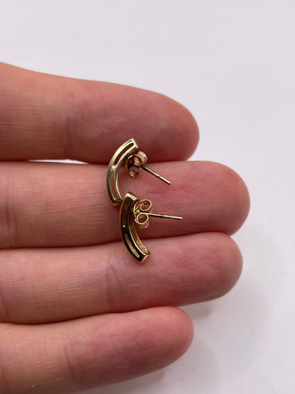 9ct gold diamond earrings