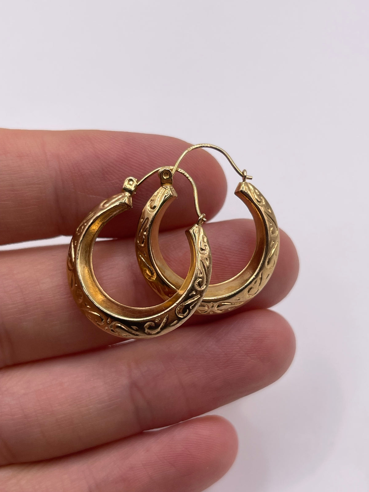 9ct gold Creole earrings