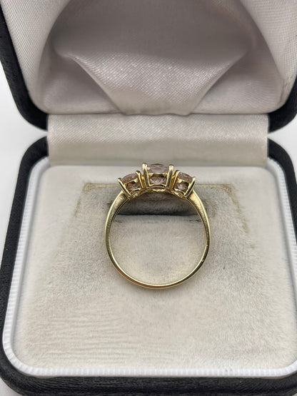 9ct gold morganite ring
