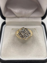 Load image into Gallery viewer, 9ct gold diamond signet ring
