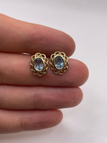 9ct gold topaz earrings