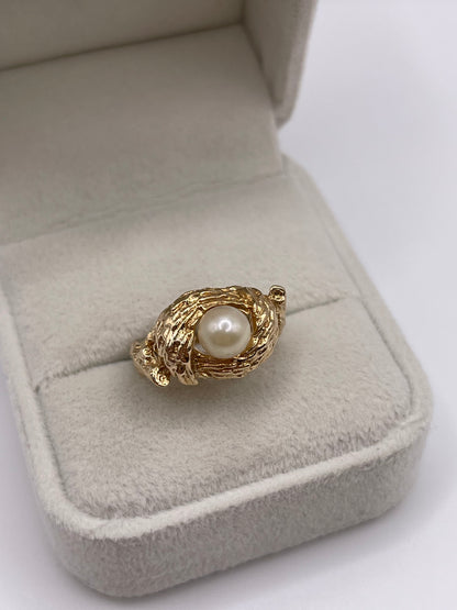 9ct gold pearl ring
