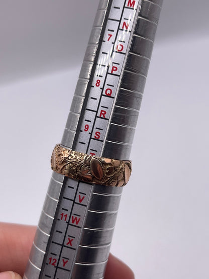 Antique 9ct rose gold band