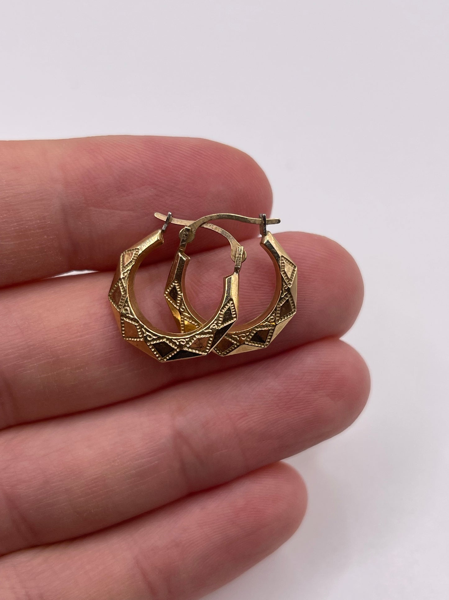 9ct gold creole earrings