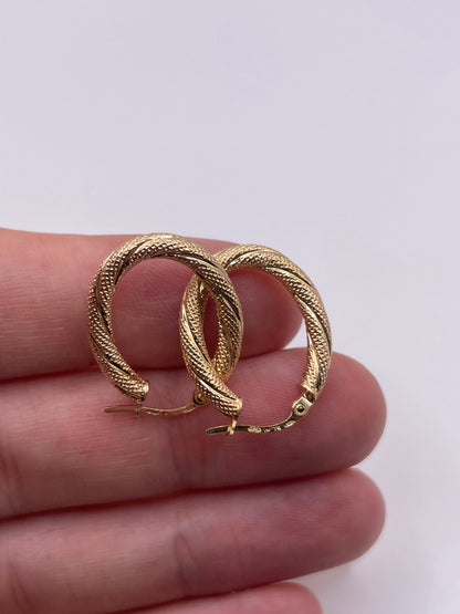 9ct gold creole earrings