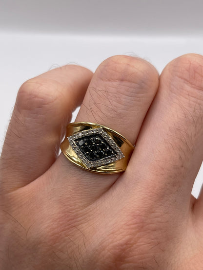 9ct gold diamond cluster ring