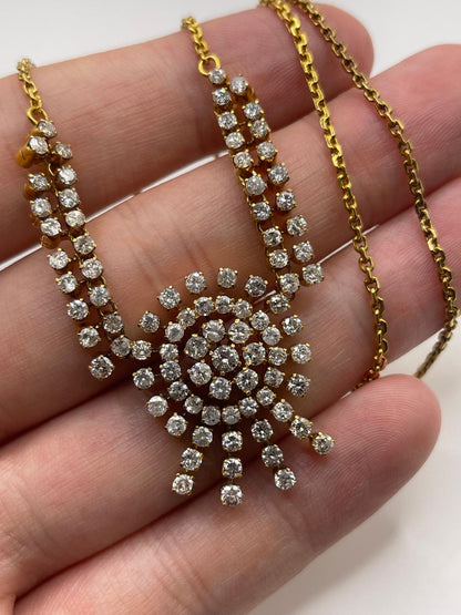 18ct gold 4.5ct diamond necklace