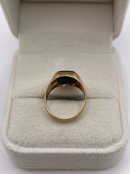 9ct gold onyx signet ring