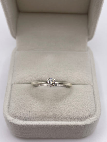 9ct white gold 25pt diamond ring