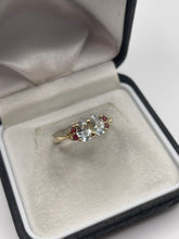 Load image into Gallery viewer, 9ct gold zircon and tourmaline ring
