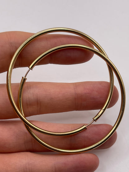 9ct gold creole earrings