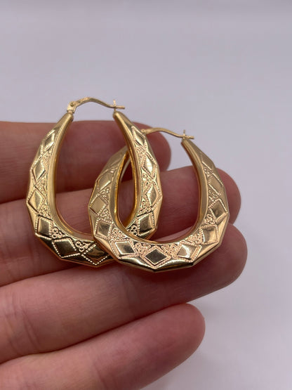 9ct gold creole earrings