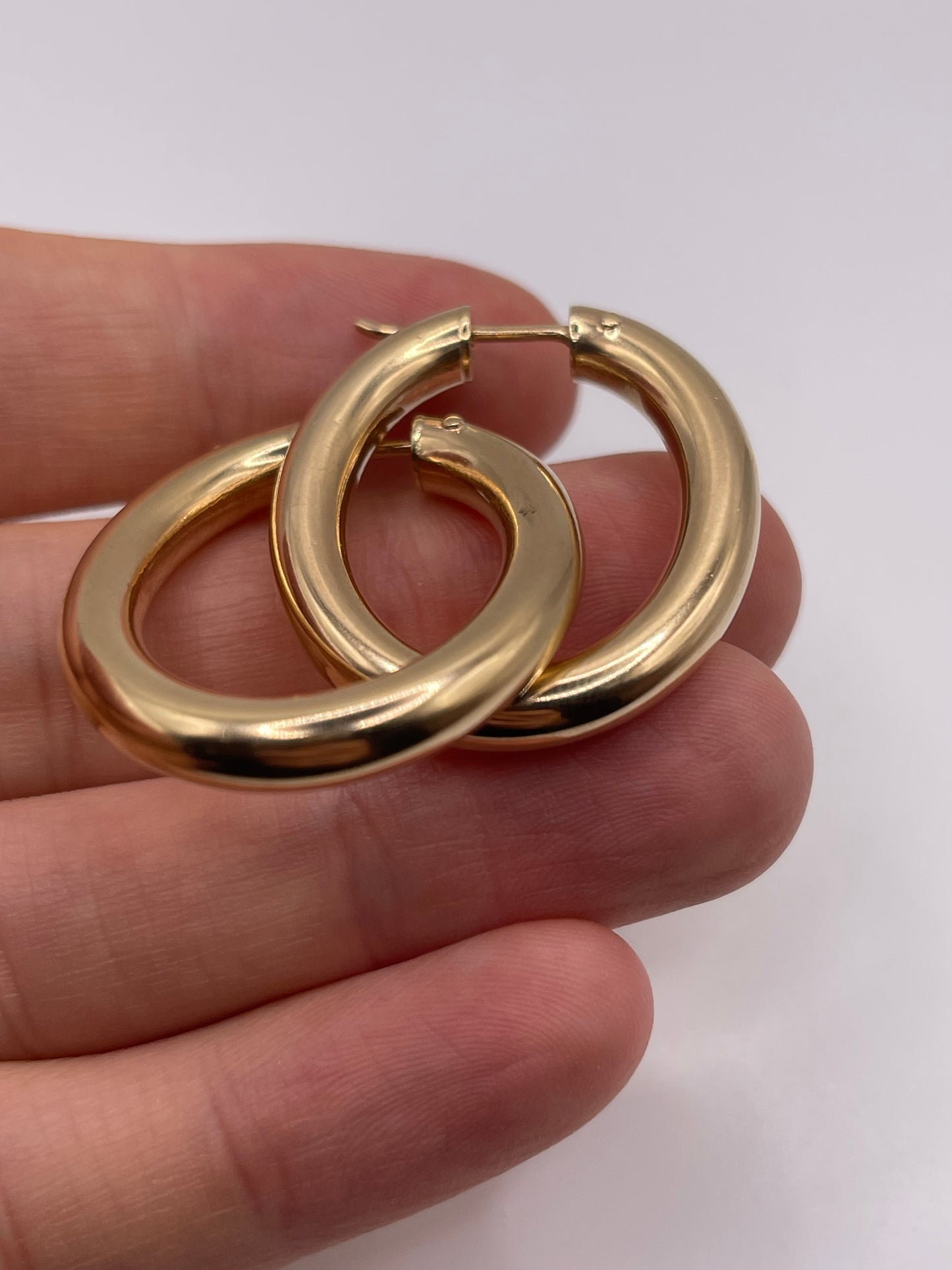 9ct gold creole earrings