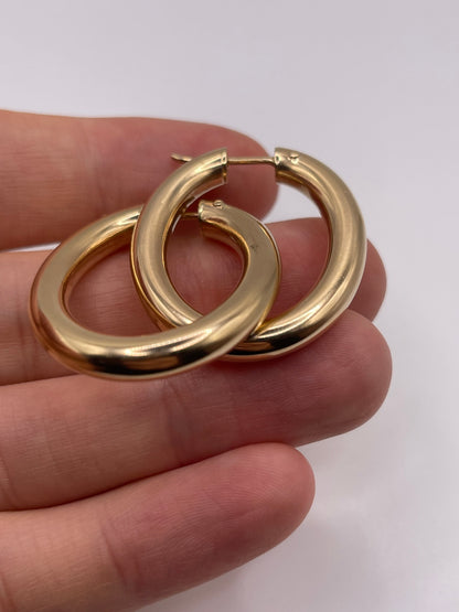 9ct gold creole earrings