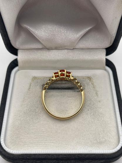 9ct gold fire opal ring