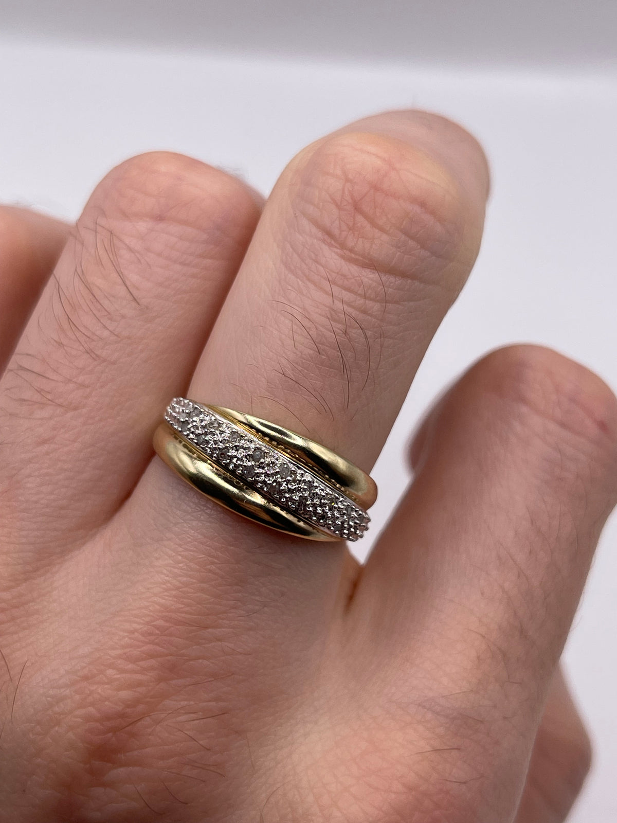 9ct gold diamond cluster ring