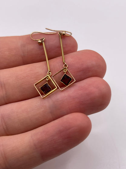 9ct gold paste earrings
