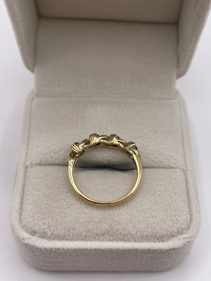 9ct gold sapphire and diamond ring