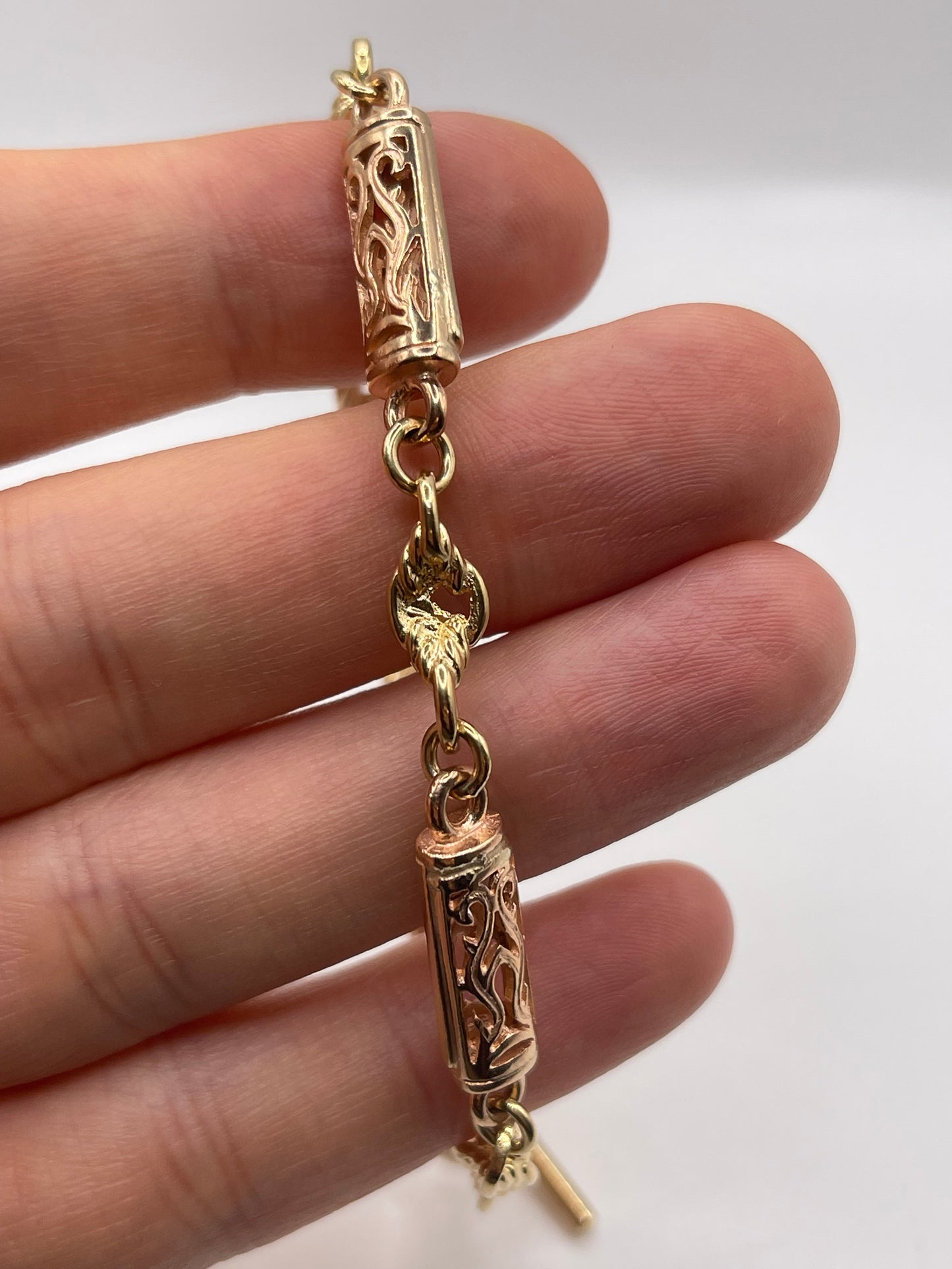 9ct two tone gold bracelet
