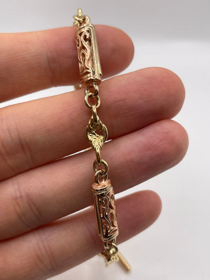 9ct two tone gold bracelet