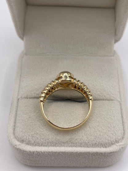 9ct gold moonstone ring