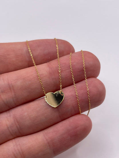 9ct gold heart necklace