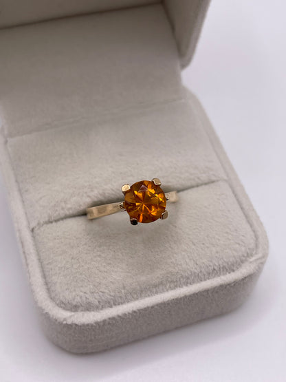 9ct gold citrine paste ring