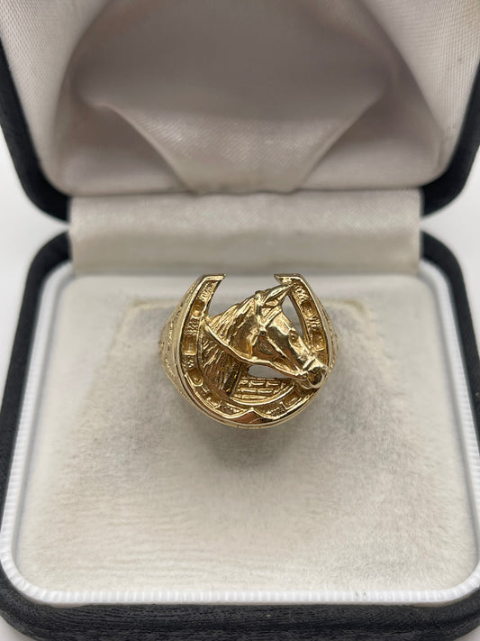 9ct gold horseshoe ring