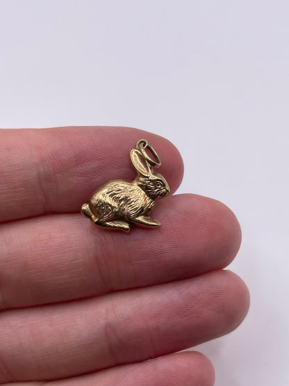 9ct gold rabbit charm