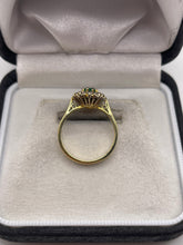 Load image into Gallery viewer, 18ct gold emerald and diamond ring
